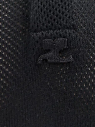 Shop Courrèges Polo Shirt In Black