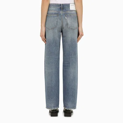 Shop Department 5 Straight Washed Effect Denim Jeans In Blue