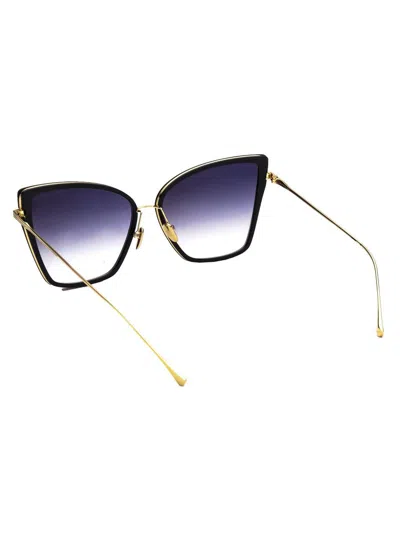 Shop Dita Sunglasses In Black-18k Gold
