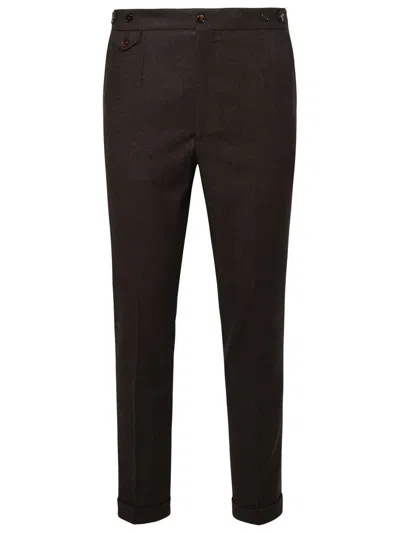 Shop Dolce & Gabbana Brown Wool Blend Trousers