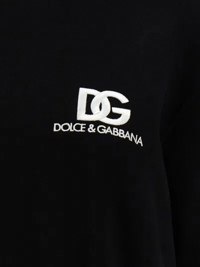 Shop Dolce & Gabbana Logo Sweatshirt In White/black