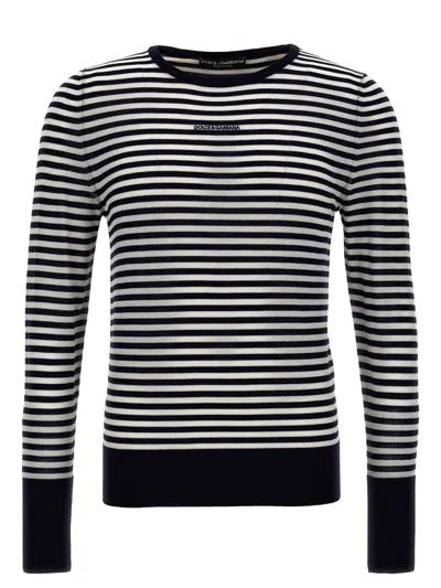 Shop Dolce & Gabbana Striped Sweater In Multicolor