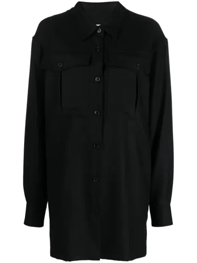 Shop Dries Van Noten 01720-cross Tris 7070 W.w.shirt Clothing In Black