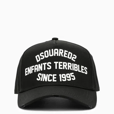 Shop Dsquared2 Visor Hat With Logo Inscription In Black