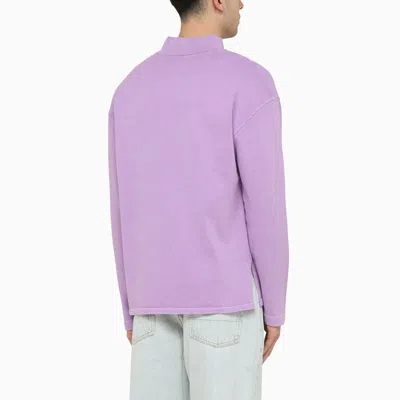 Shop Erl Lilac Sweatshirt With Logo In Purple