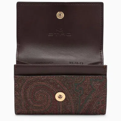 Shop Etro Paisley Wallet In In Brown