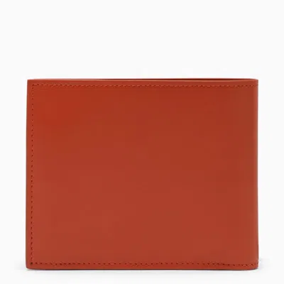 Shop Ferragamo Terracotta-coloured Bi-fold Wallet With Logo In Brown