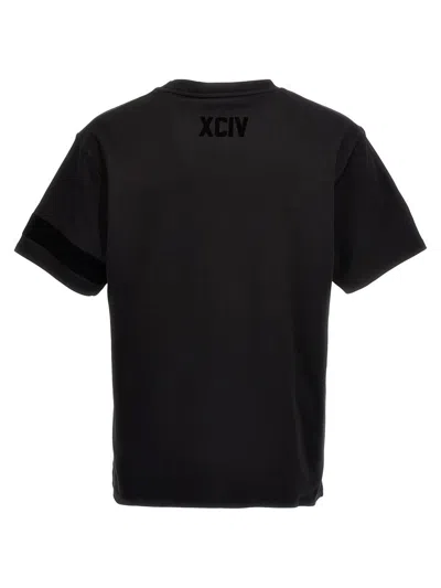 Shop Gcds Velvet Logo T-shirt In Black