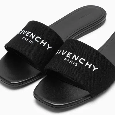 Shop Givenchy Low Canvas Sandal In Black