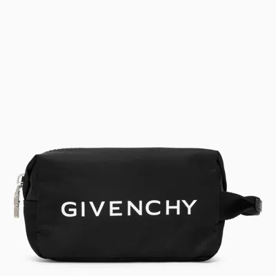 Shop Givenchy Nylon Beauty Case With Logo In Black