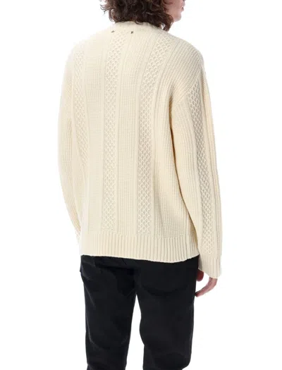 Shop Golden Goose Cable Knit Sweater In Ivory