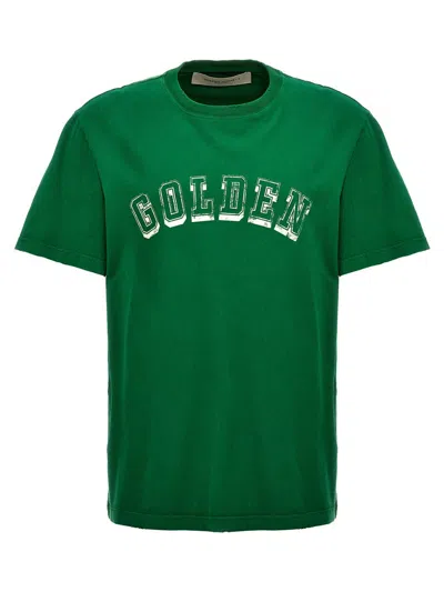 Shop Golden Goose Logo Print T-shirt In Green