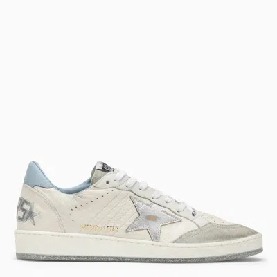 Shop Golden Goose Low Ballstar White/blue Fag/silver Sneaker
