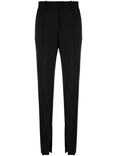 Shop Gucci Horsebit Wool Trousers In Black