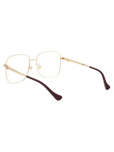 Shop Gucci Optical In 002 Gold Gold Transparent