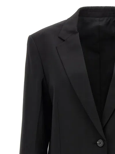 Shop Helmut Lang Wool Single Breast Blazer Jacket In Black