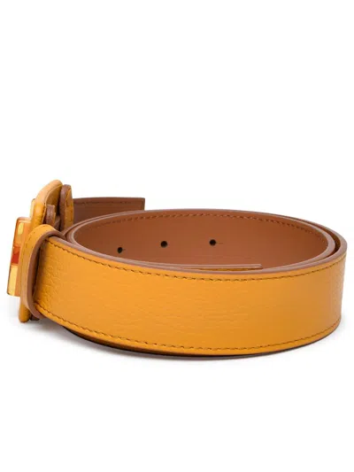Shop Hogan Yellow Leather Belt