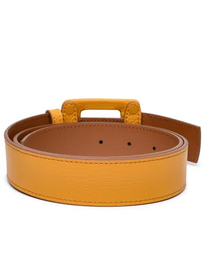 Shop Hogan Yellow Leather Belt