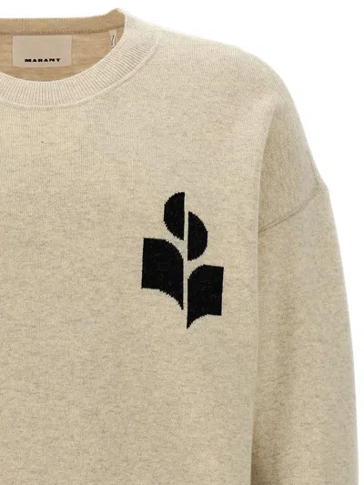 Isabel Marant Oversize Crew Neck Sweater Atley In Gray