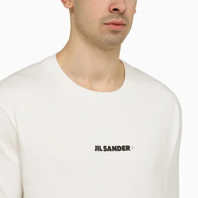 Shop Jil Sander Porcelain Regular Crew-neck T-shirt In White