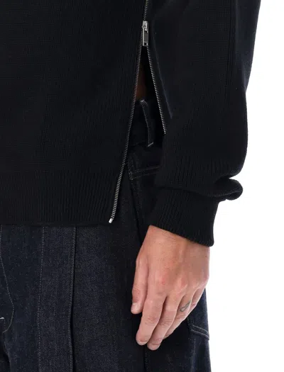 Shop Jil Sander Sweater Zip Side In Black