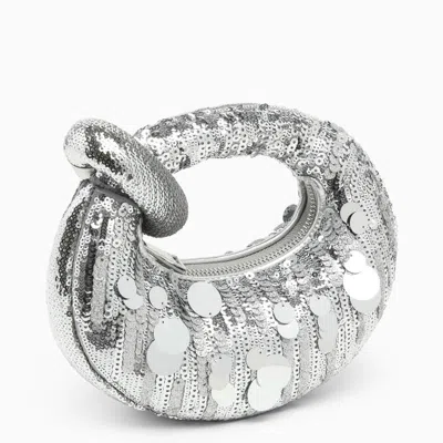 Shop Jw Pei Abacus Silver Mini Handbag With Sequins In Metal