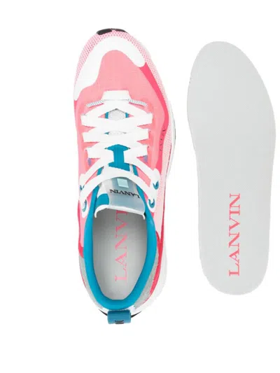Lanvin L-i Paneled Low-top Sneakers In Multi