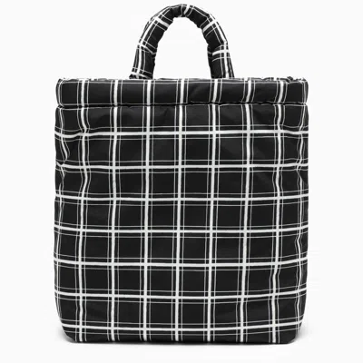 Shop Marni Bag With Check Pattern In Black