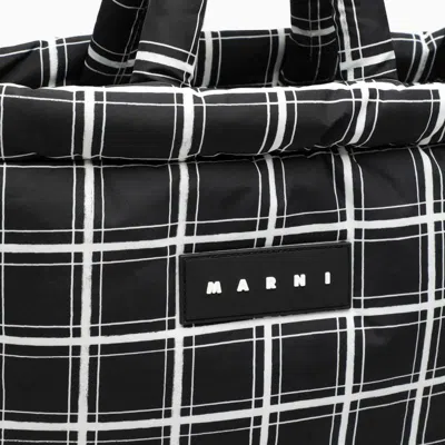 Shop Marni Bag With Check Pattern In Black