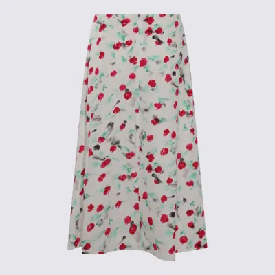 Shop Marni White Midi Skirt In Lily White