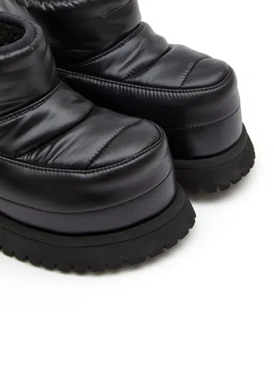 Shop Mm6 Maison Margiela Nylon Padded Boots In Black