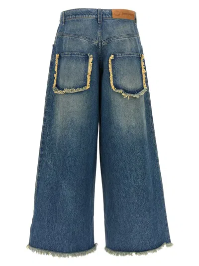 Shop Moncler Genius Jeans  X Palm Angels In Blue