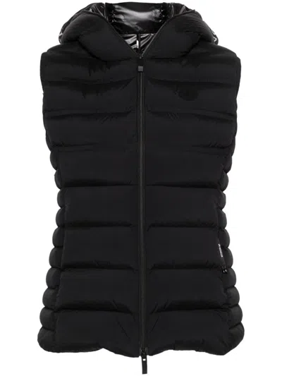 Shop Moncler Logo-patch Quilted Gilet In Black