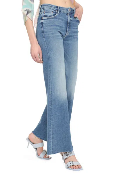 Shop Mother The Roller 5-pocket Straight-leg Jeans In Denim