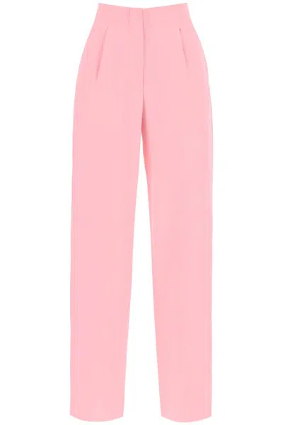 Shop Msgm Fluid Wide-leg Pants In Pink