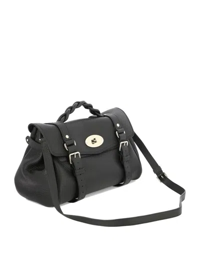 Shop Mulberry "alexa" Handbag In Black