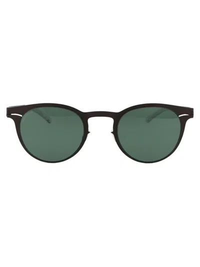 Shop Mykita Sunglasses In 149 Dark Brown Polarised Pro Green 15