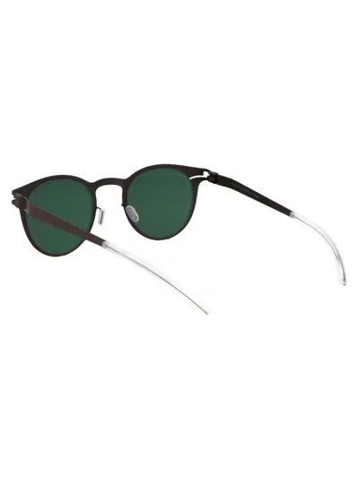 Shop Mykita Sunglasses In 149 Dark Brown Polarised Pro Green 15