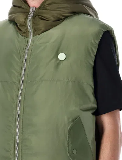 Shop Oamc Ma-1 Re-work Vest In Olive