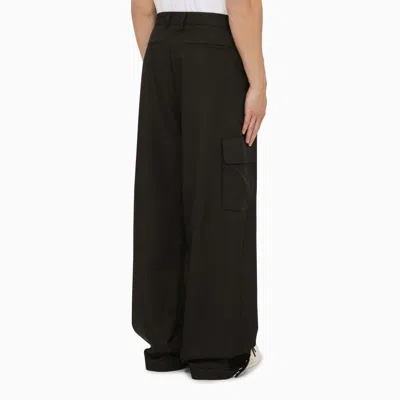 Shop Off-white ™ Denim Cargo Trousers In Black