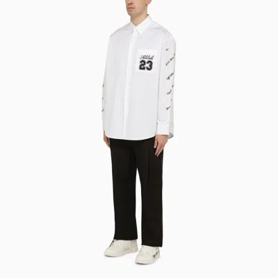 Shop Off-white ™ Oversize Shirt With Logo 23