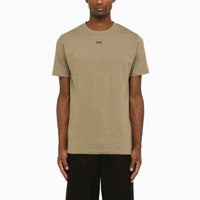 Shop Off-white ™ T-shirt With Print In Beige