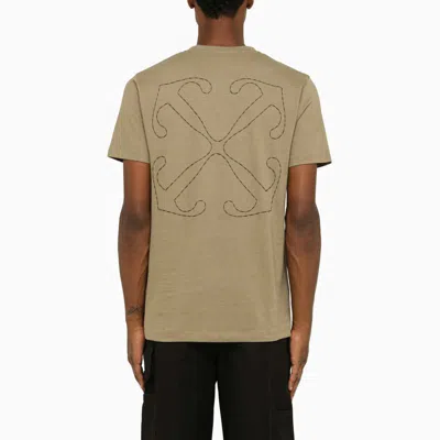 Shop Off-white ™ T-shirt With Print In Beige