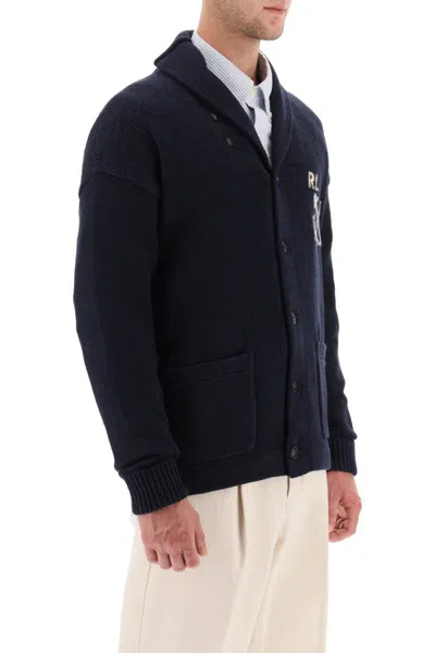 Shop Polo Ralph Lauren Cotton And Linen Cardigan In Blue