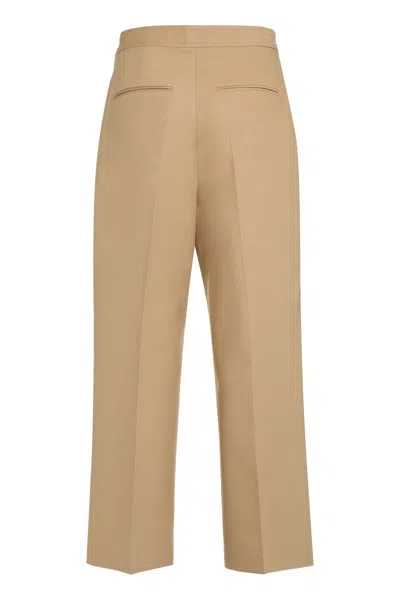 Shop Polo Ralph Lauren Cotton-wool Trousers In Camel