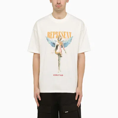 Shop Represent T-shirt With Logo Print In White