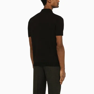 Shop Roberto Collina Short-sleeved Polo In Black