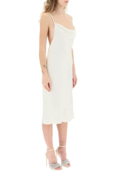 Shop Rotate Birger Christensen Rotate Responsible Satin Midi Dress In White