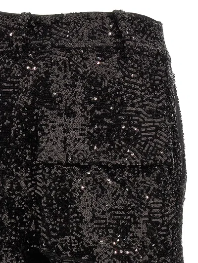 Shop Rotate Birger Christensen Rotate Sequin Cargo Pants In Black
