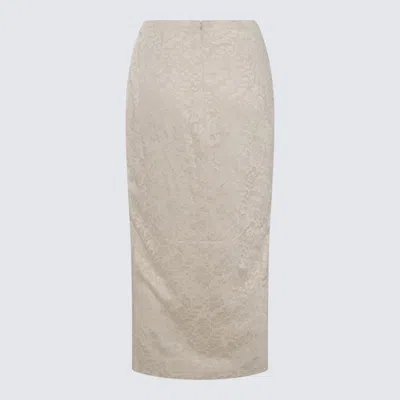 Shop Self-portrait Cream Midi Skirt